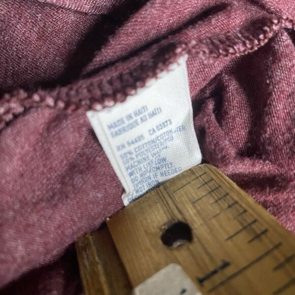 AMERICAN EAGLE T-Shirt Vintage Fit Velvet Distressed Short Sleeve Y2K Mens L Red - Picture 4 of 7